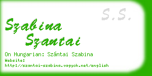 szabina szantai business card