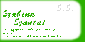 szabina szantai business card